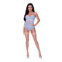 Magic Silk Ooh La Lace Bustier & Panty Set Periwinkle L/XL - Royal Sins