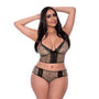 Magic Silk Purrrfect Bra & Hipster Panty Leopard Queen - Royal Sins
