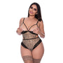 Magic Silk Purrrfect Half Cup Teddy with Split Crotch Leopard Queen - Royal Sins