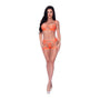 Magic Silk Rude Awakening Balconette Bra & Stirrup Thong Set Neon Orange S/M - Royal Sins