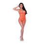 Magic Silk Rude Awakening Stirrup Chemise & Split Crotch Panty Set Neon Orange S/M - Royal Sins