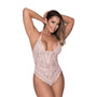 Magic Silk Seabreeze Teddy With Snap Crotch Blush S/M - Royal Sins