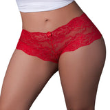 Magic Silk Sugar High Lace Boy Short Red Queen Size - Royal Sins