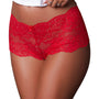 Magic Silk Sugar High Lace Boy Short Red S/M - Royal Sins