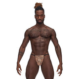 Male Power Animal Posing Strap Brown Leopard OS - Royal Sins