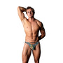 Male Power Go Wild! Thong with 2 Rings Multi Animal L/XL - Royal Sins