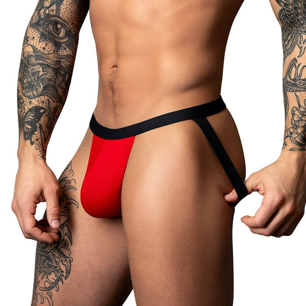 Male Power Hot Mesh Jock Black/Red L/XL - Royal Sins