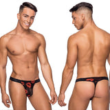 Male Power Kiss Me Micro Thong V Sheer Lips L/XL - Royal Sins