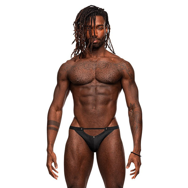 Male Power Magnificence Micro V Thong Black S/M - Royal Sins