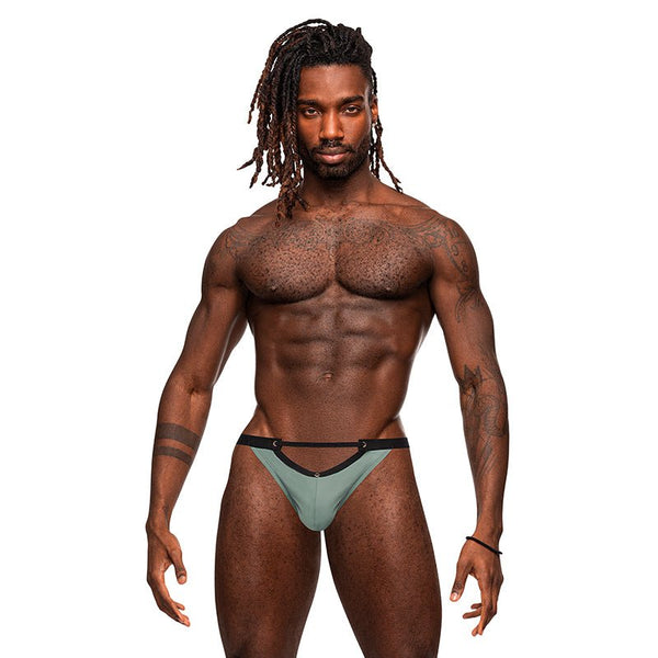 Male Power Magnificence Micro V Thong Jade L/XL - Royal Sins