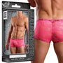 Male Power Mini Short Neon Lace Hot Pink M - Royal Sins