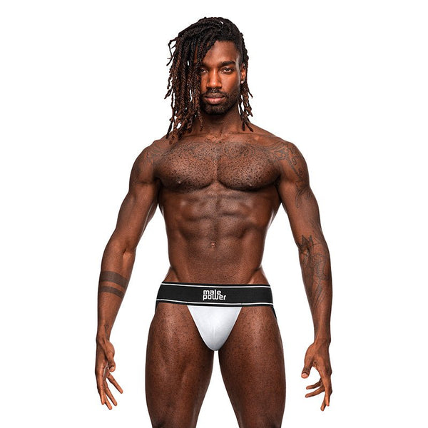 Male Power Modal Rib Jock White L/XL - Royal Sins