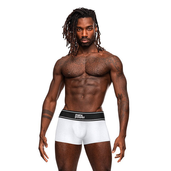 Male Power Modal Rib Pouch Short White L - Royal Sins