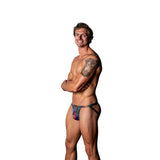 Male Power Pack & Play Jock with Front Condom Pouch Rainbow L/XL - Royal Sins