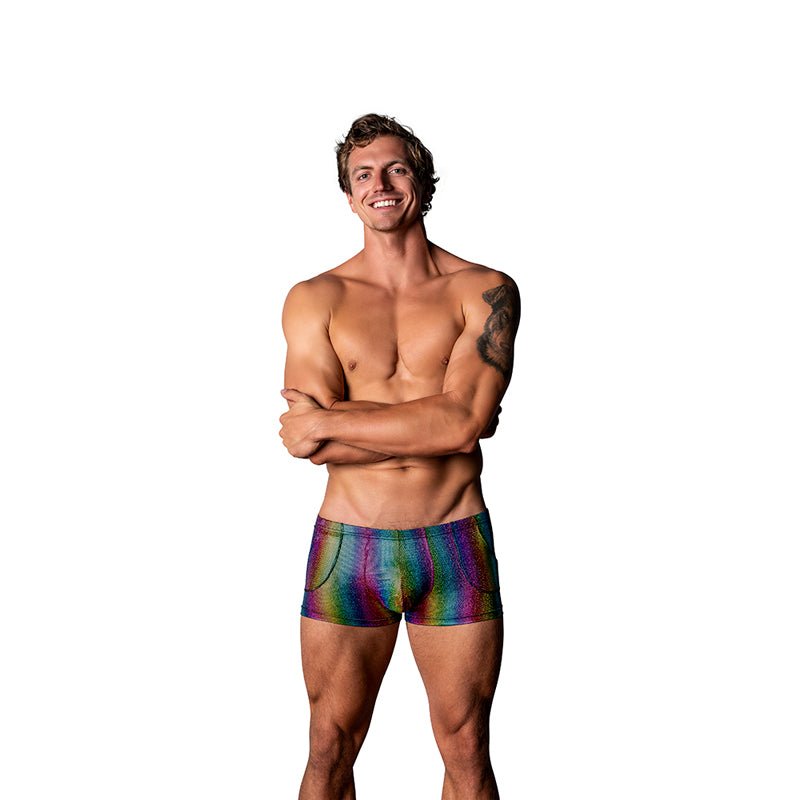 Male Power Pack & Play Pocket Short Rainbow L - Royal Sins