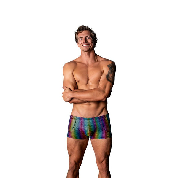 Male Power Pack & Play Pocket Short Rainbow S - Royal Sins