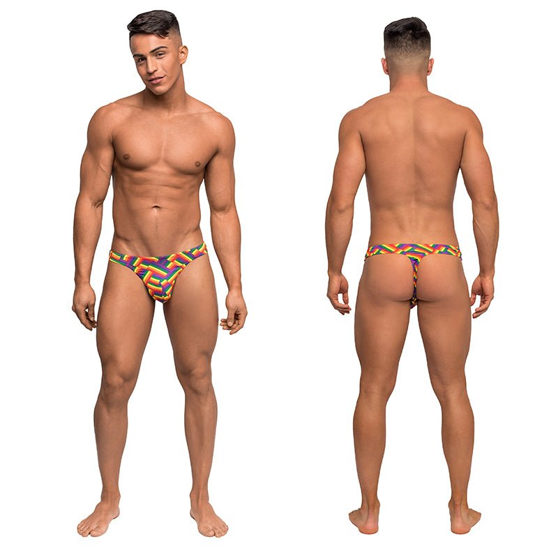 Male Power Pride Fest Bong Thong Print L/XL - Royal Sins