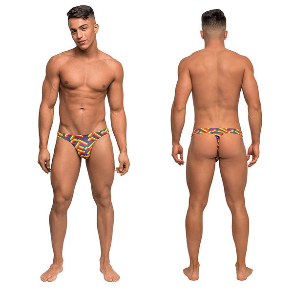 Male Power Pride Fest Bong Thong Print S/M - Royal Sins
