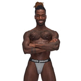 Male Power Sexagon Strappy Ring Jock Gray L/XL - Royal Sins