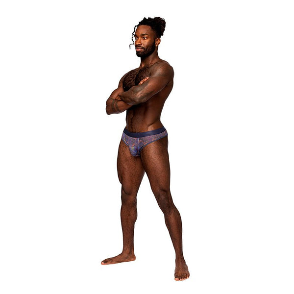 Male Power Sheer Prints Sheer Thong Spatter L/XL - Royal Sins