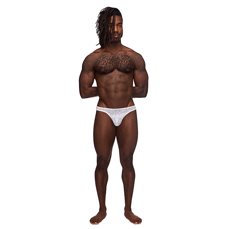 Male Power Sneak Peek Bong Thong White L/XL - Royal Sins