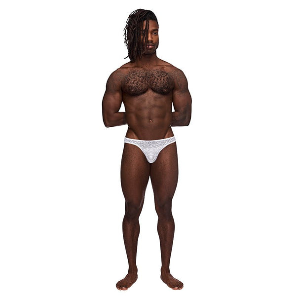 Male Power Sneak Peek Bong Thong White L/XL - Royal Sins