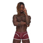 Male Power Sport Mesh Sport Mini Short Burgundy M - Royal Sins