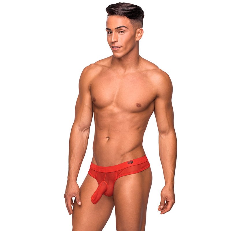 Male Power The Matchmaker Hose Thong Red L/XL - Royal Sins