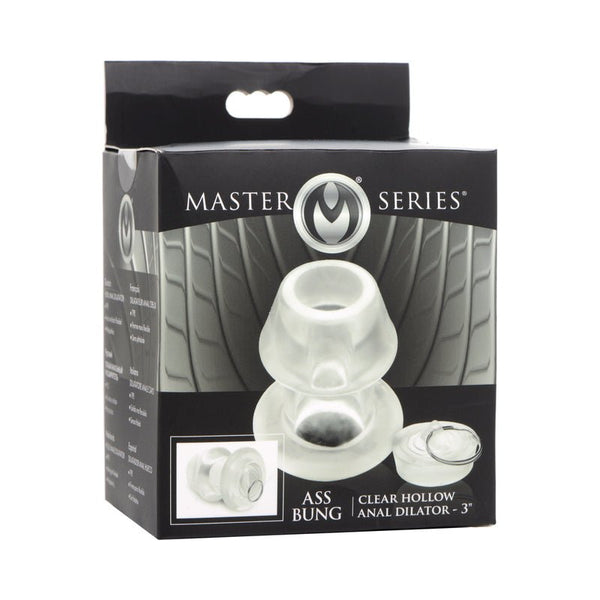 Master Series Ass Bung Clear Hollow Anal Dilator 3 in. - Royal Sins