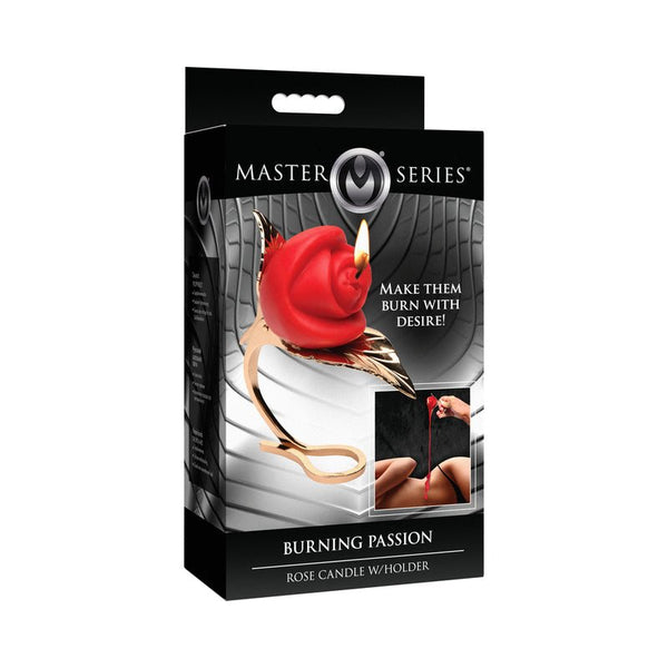 Master Series Burning Passion Rose Candle with Holder - Royal Sins