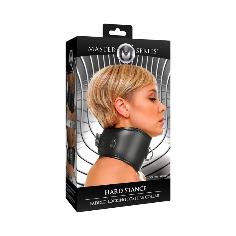 Master Series Hard Stance Padded Locking Posture Collar - Royal Sins