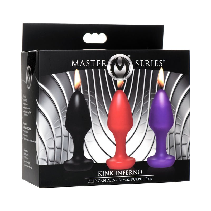 Master Series Kink Inferno Drip Candles Black/Purple/Red - Royal Sins