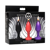 Master Series Kink Inferno Drip Candles Black/Purple/Red - Royal Sins