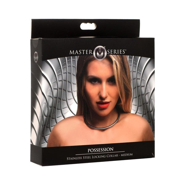 Master Series Possession Stainless Steel Locking Collar M - Royal Sins