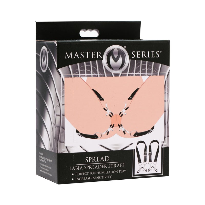 Master Series Spread Labia Spreader Straps With Clamps - Royal Sins
