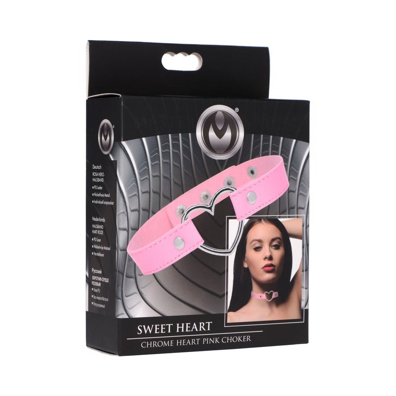 Master Series Sweet Heart Chrome Heart Choker Pink - Royal Sins