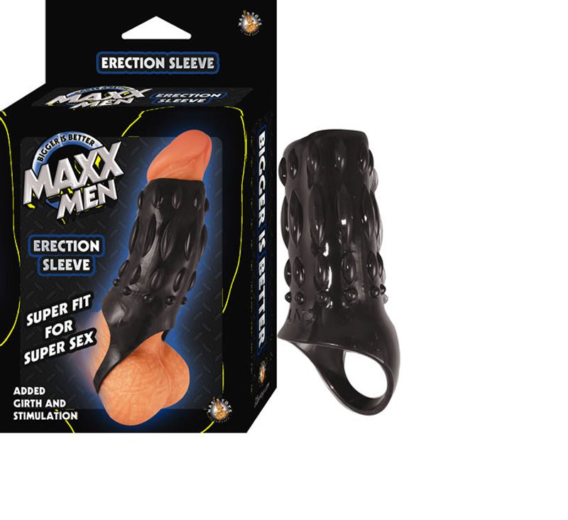Maxx Men Erection Sleeve (Black) - Royal Sins