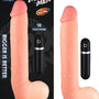 Maxx Men Vibrating 11in. Real Skin Straight Dong With Balls & Suction Cup (Ivory) - Royal Sins