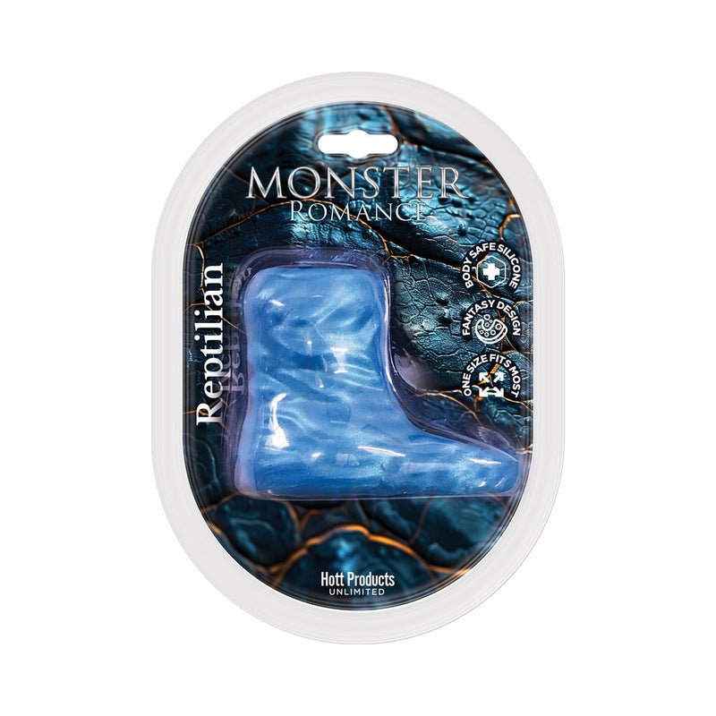 Monster Romance Reptilian Penis Sleeve with Ball Strap Silicone - Royal Sins