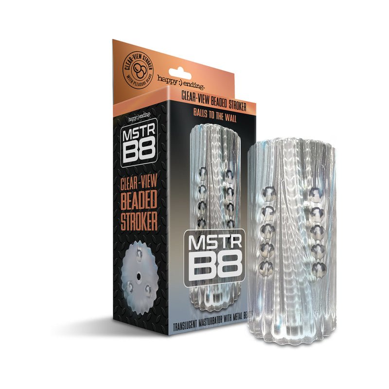 MSTR B8 Clear - View Beaded Stroker Balls to the Wall - Royal Sins