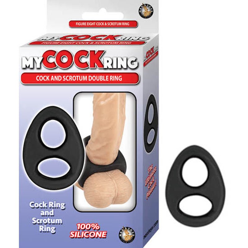 My Cockring Cock And Scrotum Double Ring Black - Royal Sins