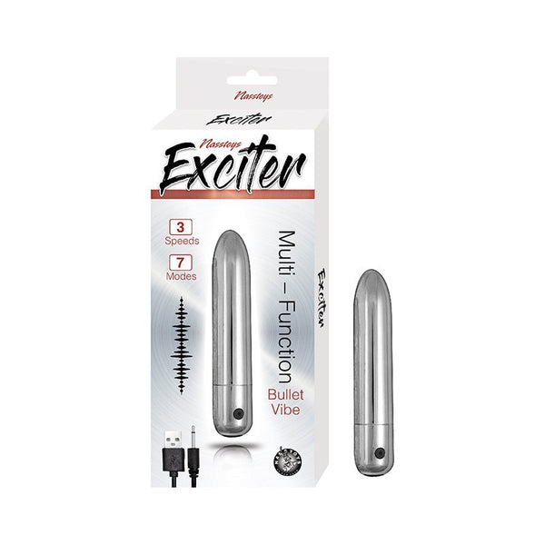 Nasstoys Exciter Multi - Function Bullet Vibe Silver - Royal Sins