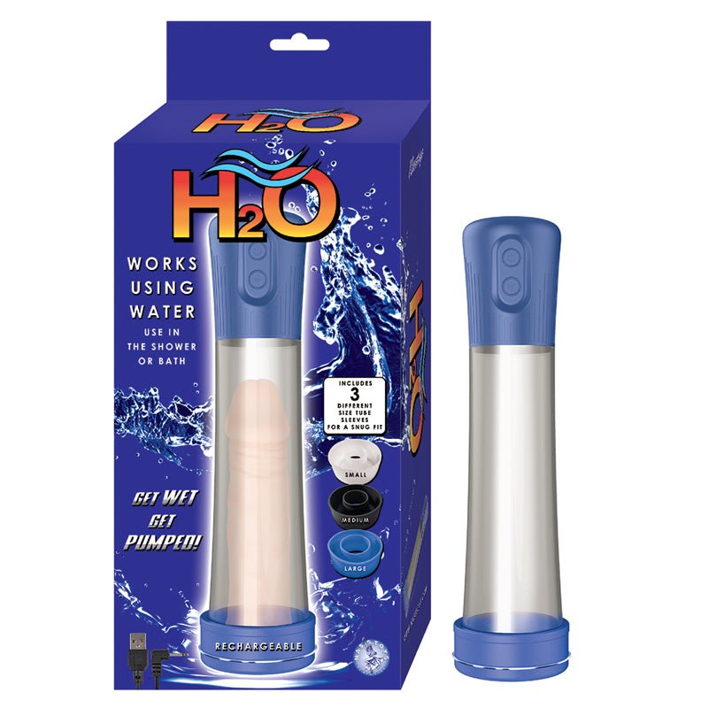 Nasstoys H2O Rechargeable Penis Pump Blue - Royal Sins