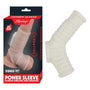 Nasstoys Power Sleeve Ribbed Fit Vibrating Penis Enhancer White - Royal Sins