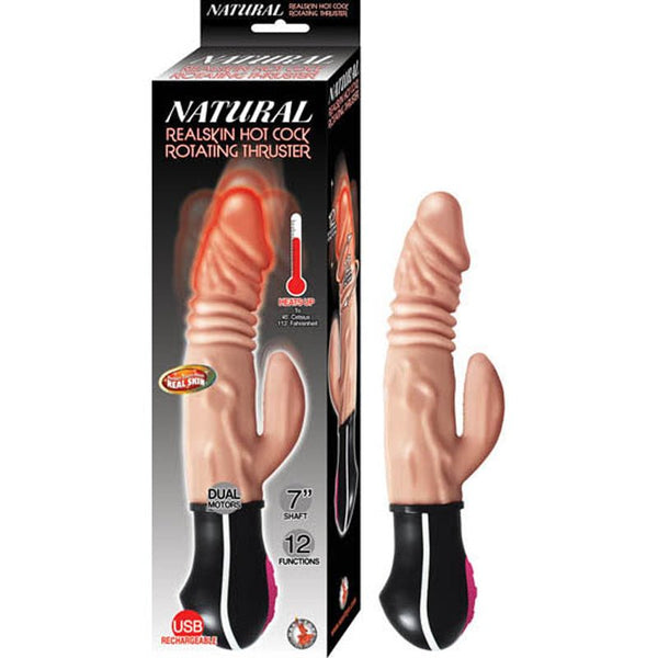 Natural Realskin Hot Cock Rotating Thruster Flesh - Royal Sins