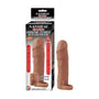 Natural Realskin Vibrating Xtender With Scrotum Ring - Brown - Royal Sins