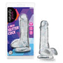 Naturally Yours 6 in. Glitter Cock Realistic Dildo with Balls Sparkling Clear - Royal Sins