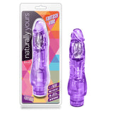 Naturally Yours Fantasy Vibe Realistic 8.5 in. Vibrating Dildo Purple - Royal Sins