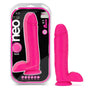 Neo Elite 10 in. Silicone Dual Density Dildo with Balls Neon Pink - Royal Sins