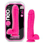 Neo Elite 11 in. Silicone Dual Density Dildo with Balls Neon Pink - Royal Sins